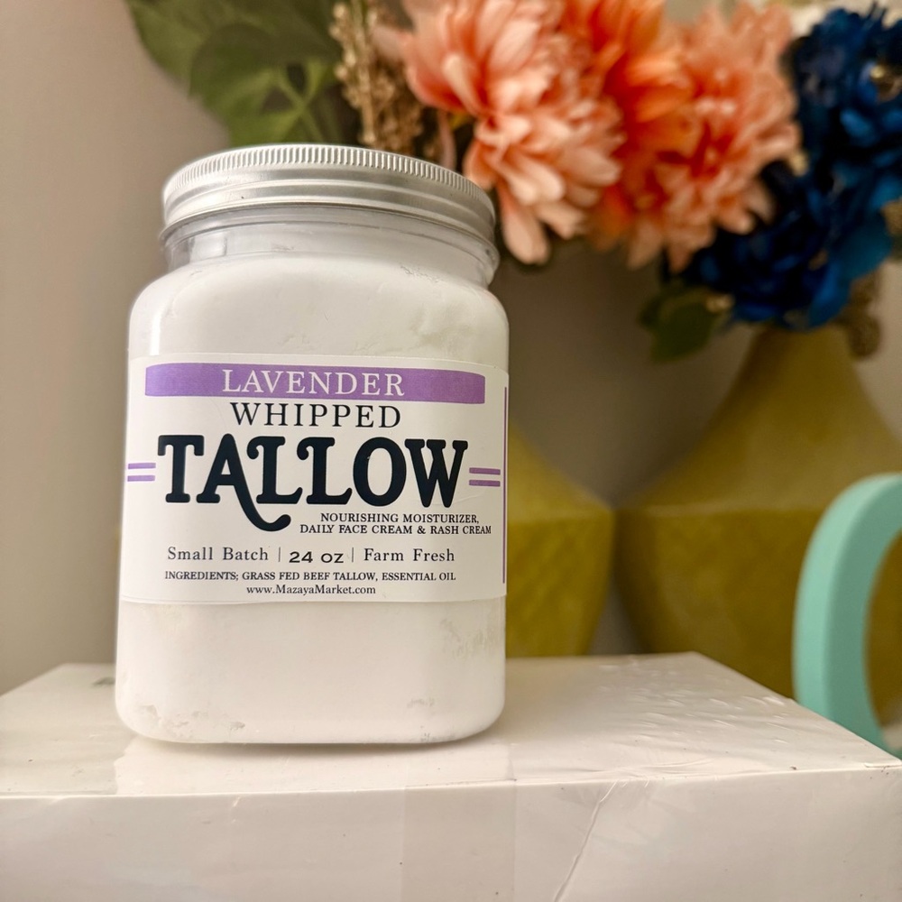 24 oz Whipped Beef Tallow Moisturizer | Grass fed, Scented & Unscented | Halal…